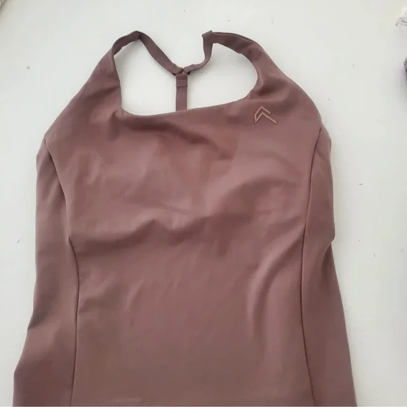 Oner Timeless Square Neck Mid Tank Top Cool Brown Medium Euc Built In Bra Square - Picture 2 of 8